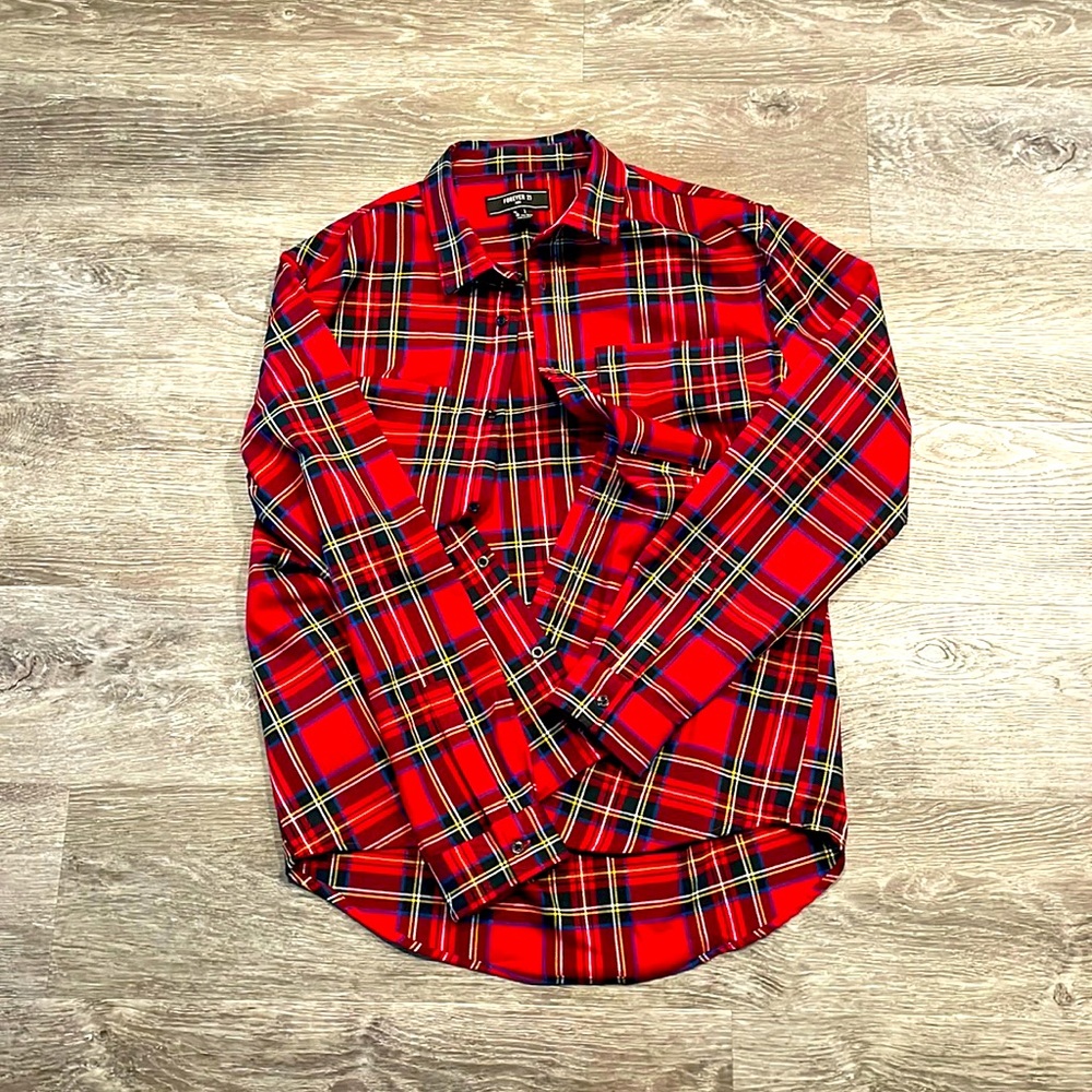 Forever 21 Mens flannel red and black Size L